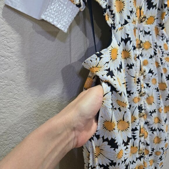 Anthropologie Maeve Puff Sleeve Printed Cutout Mini Dress Size s - Picture 10 of 16